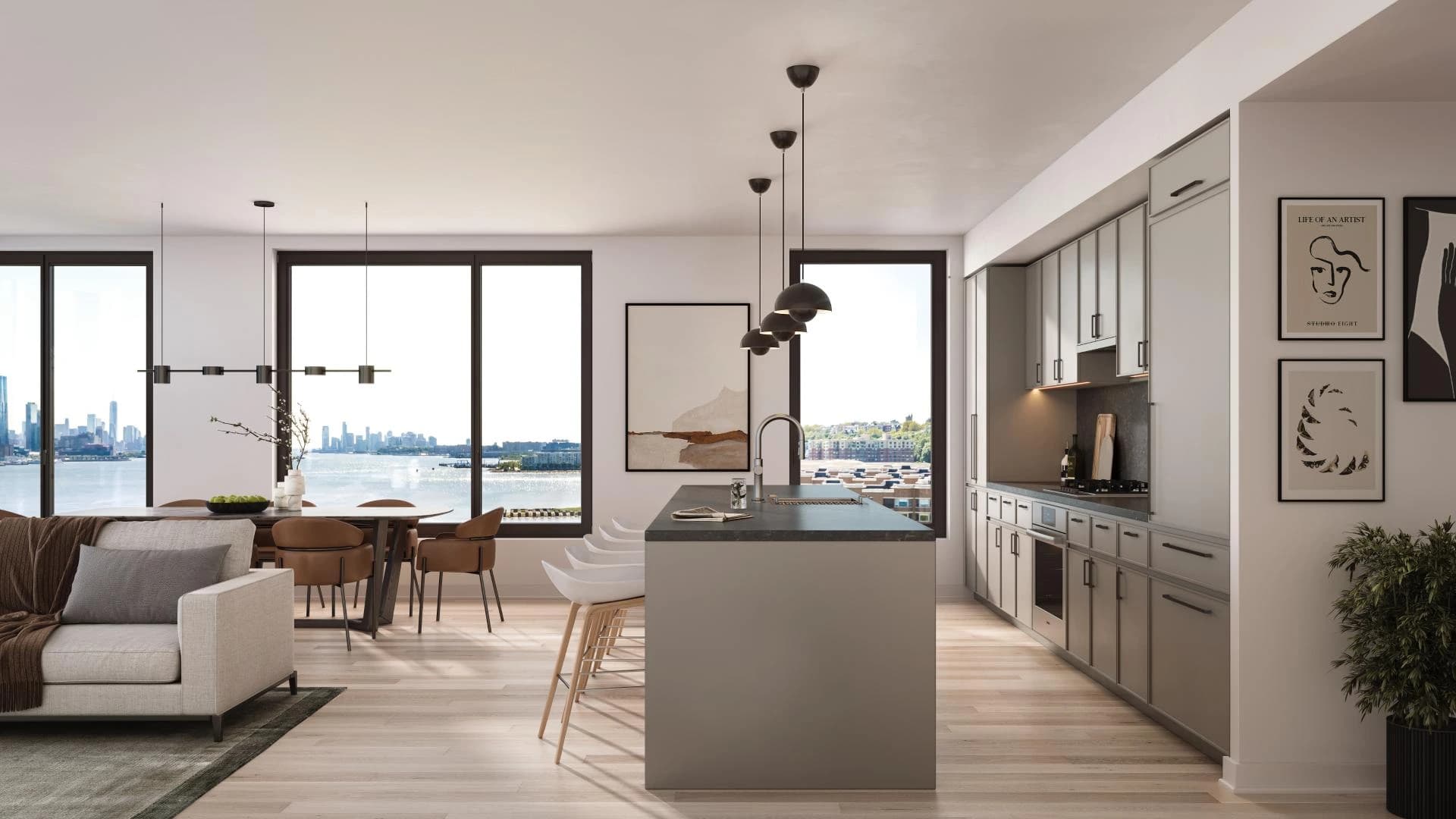 Fort Lee and Edgewater skyline